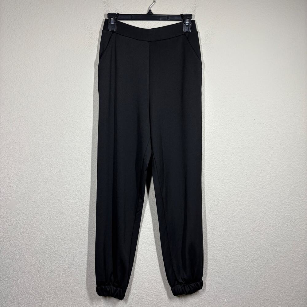 Zara Womens Size Small Pants Jogger Black Pull On Side Pockets Stretch